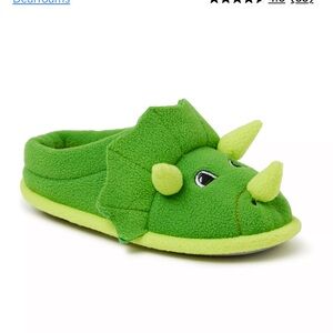 New DINOSAUR slippers by Dearfoams boys 4/5 memory foam insole